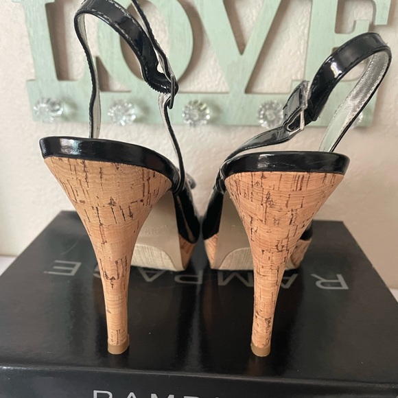 Rampage heels black and white gingham bow. Size 9M. Gently used. - Picture 7 of 10